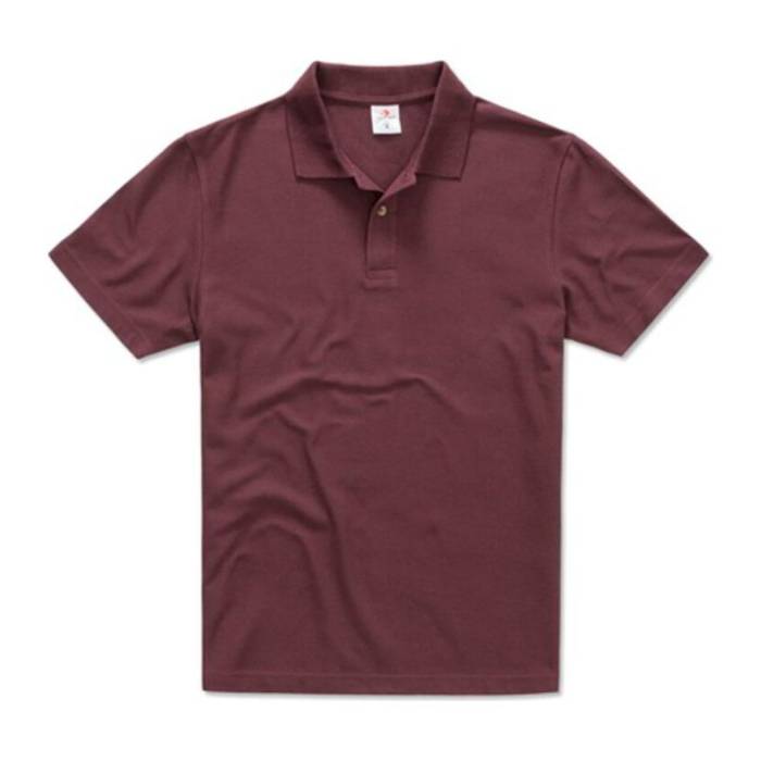 POLO BASIC, MEN - Burgundy Red<br><small>EA-H380810</small>