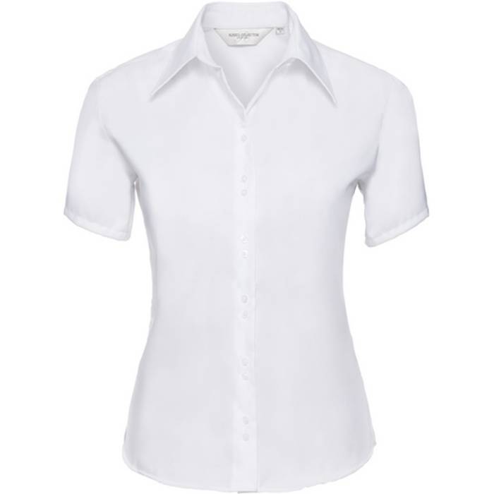 Russell Non-iron ladies blouse short-sleeve - White<br><small>EA-JZ957F.01.0</small>
