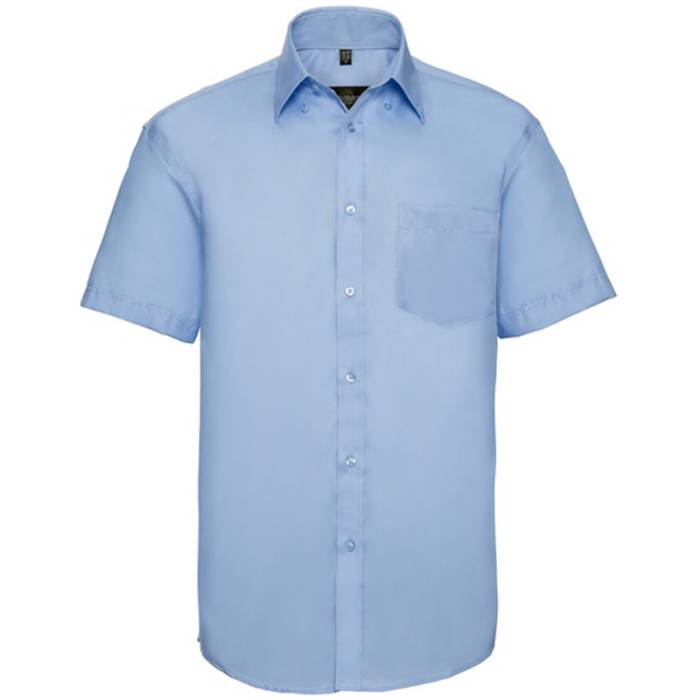 Russell Non-iron Men Shirt short-sleeve - Bright Sky<br><small>EA-JZ957M.12.2</small>