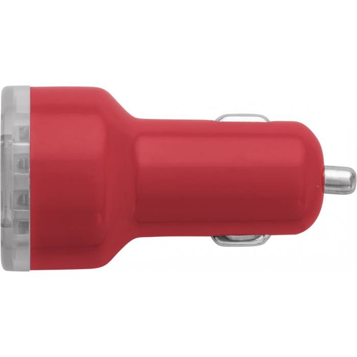 Autós USB töltő, piros - piros<br><small>GO-3280-08</small>