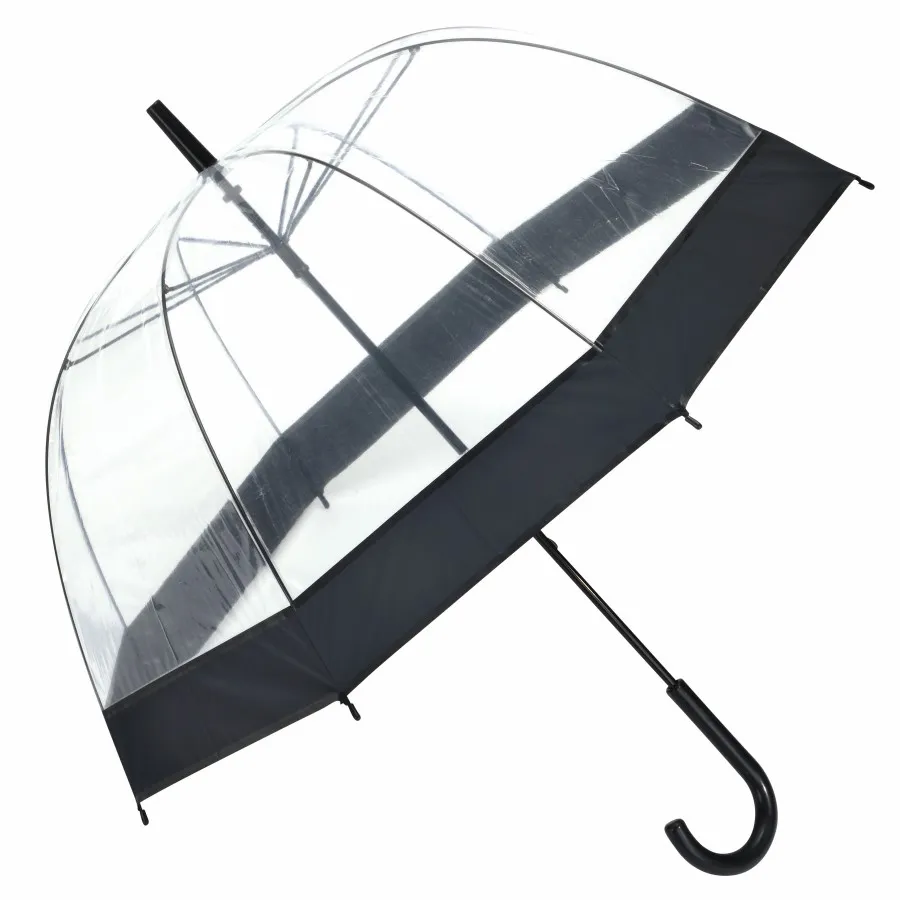 HONEYMOON kupola formájú esernyő - átlátszó, fekete<br><small>IN-56-0103391</small>