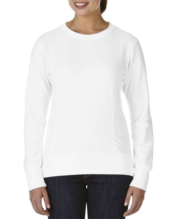 WOMEN’S MID-SCOOP FRENCH TERRY - White, #ffffff<br><small>UT-anL72000wh-l</small>