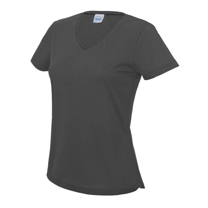 V NECK WOMEN`S COOL T - Charcoal, #51545D<br><small>UT-jc006ch-m</small>