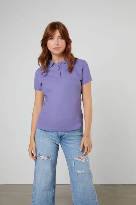 THE 100 WOMEN`S POLO - Heather Grey, #A0AAB2<br><small>UT-jp100fhgr-xs</small>