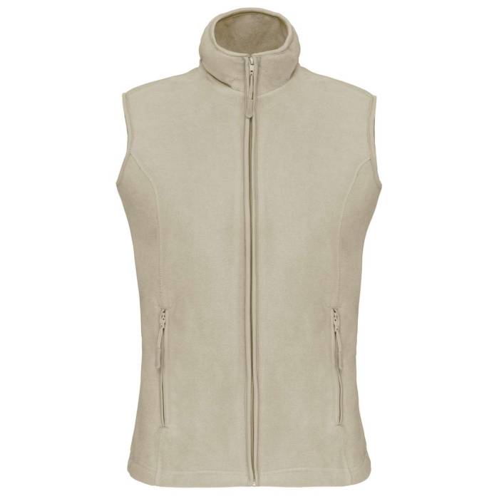 MELODIE - LADIES` MICROFLEECE GILET - Beige, #A79E70<br><small>UT-ka906be-2xl</small>
