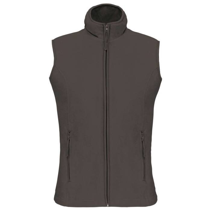 MELODIE - LADIES` MICROFLEECE GILET - Green Olive, #56584F<br><small>UT-ka906go-3xl</small>