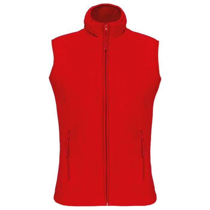 MELODIE - LADIES` MICROFLEECE GILET - Red, #DA0043<br><small>UT-ka906re-xs</small>