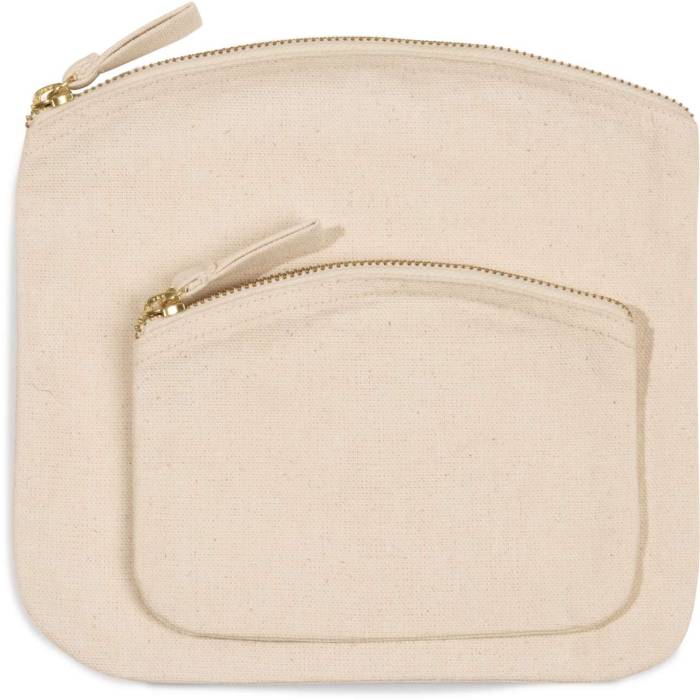 POUCH WITH ZIP FASTENING - Natural, #F4ECE0<br><small>UT-ki0742na-m</small>