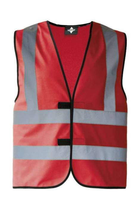 SAFETY / FUNCTIONAL VEST `HANNOVER` - FOUR REFLECTIVE STRI - Red, #B81737...<br><small>UT-kxvrre-l</small>
