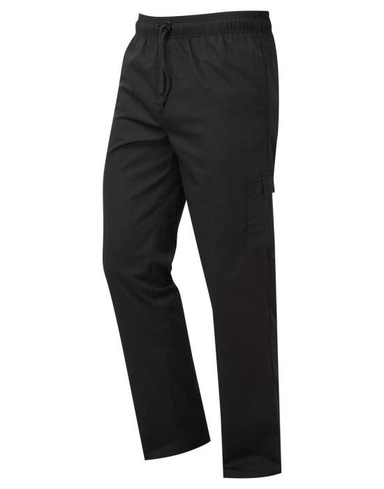 `ESSENTIAL` CHEF`S CARGO POCKET TROUSERS - Black, #000000<br><small>UT-pr555bl-3xl</small>