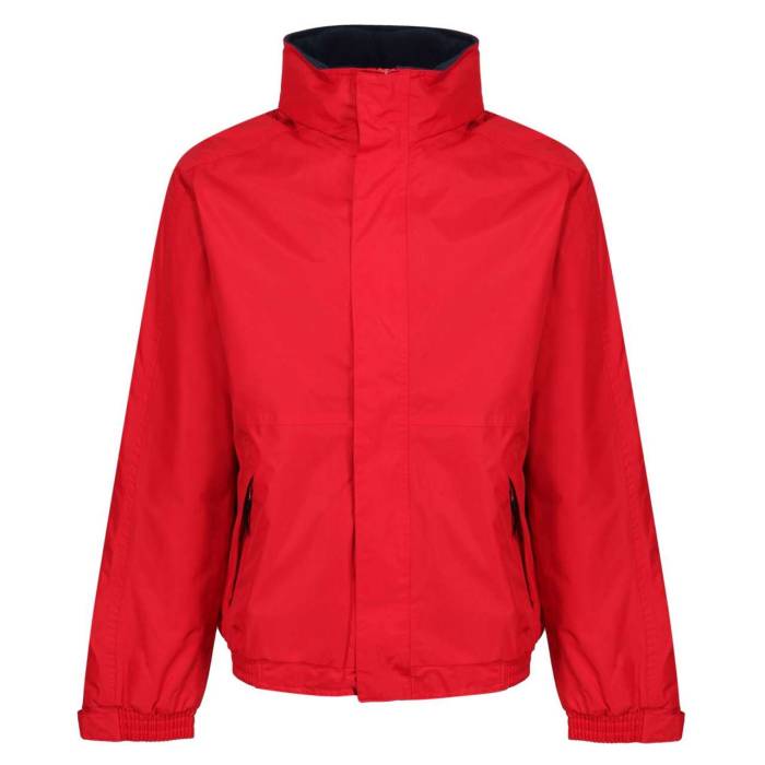DOVER FLEECE LINED BOMBER JACKET - Classic Red/Navy, #C31623/#131B38<br><small>UT-retrw297cre/nv-3xl</small>